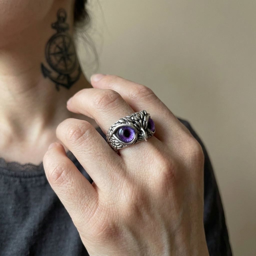 Mystic Owl Eye Ring