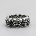 Stacked Skull Band Ring