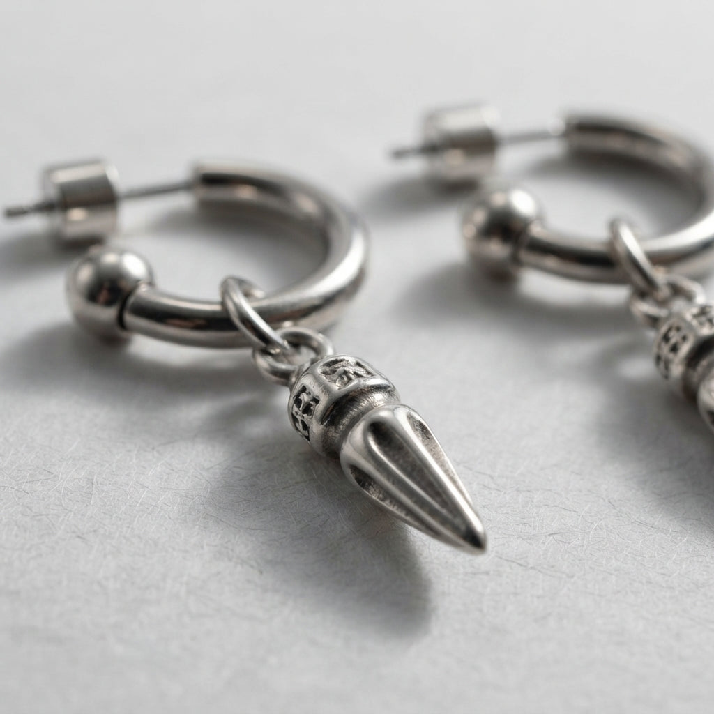 Textured Spike Drop Earrings