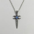 Triple Moon Athame Dagger Necklace
