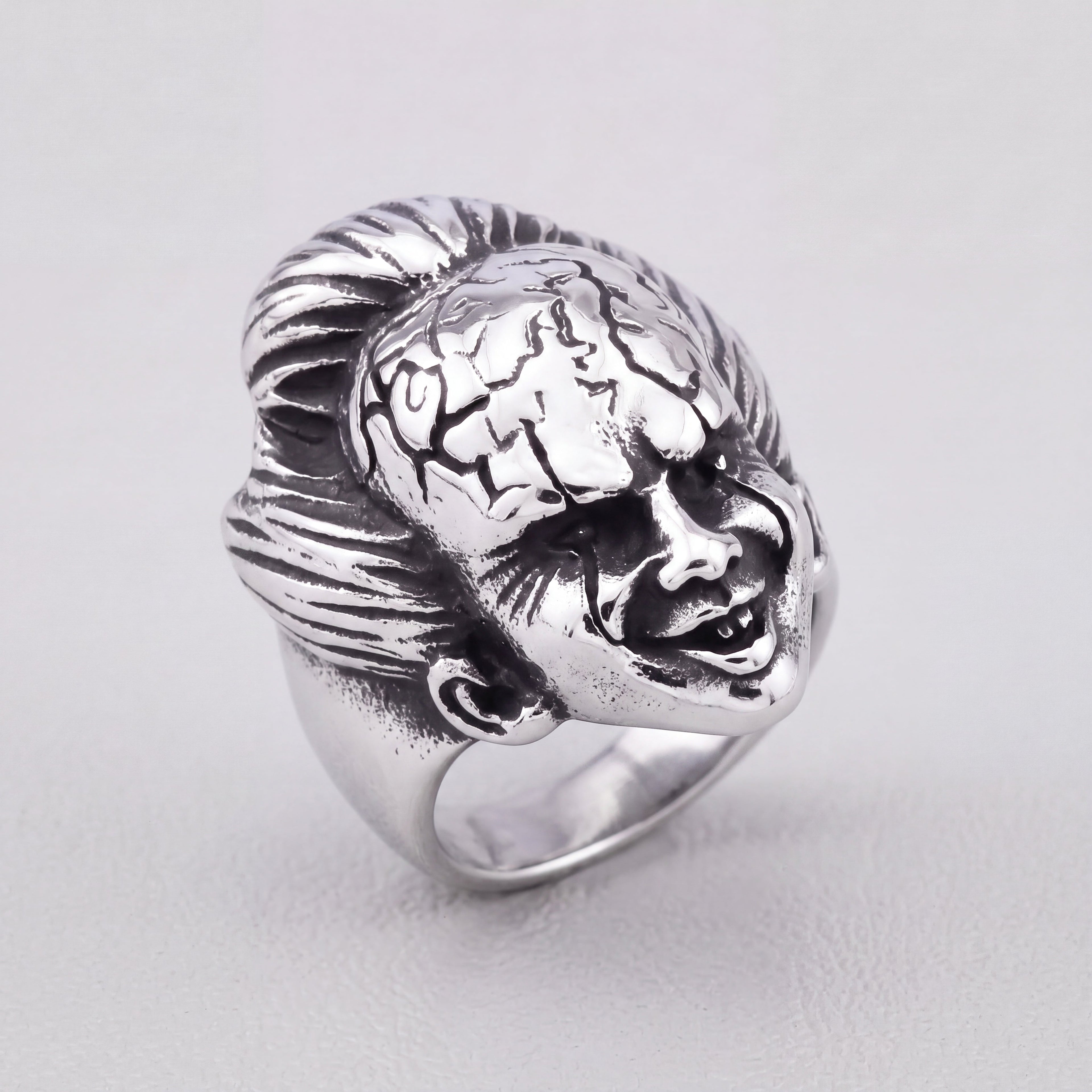 Gothic Clown Skull Ring