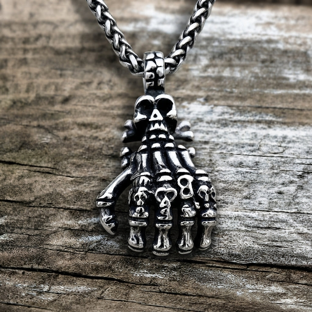 Skeleton Hand Pendant Necklace