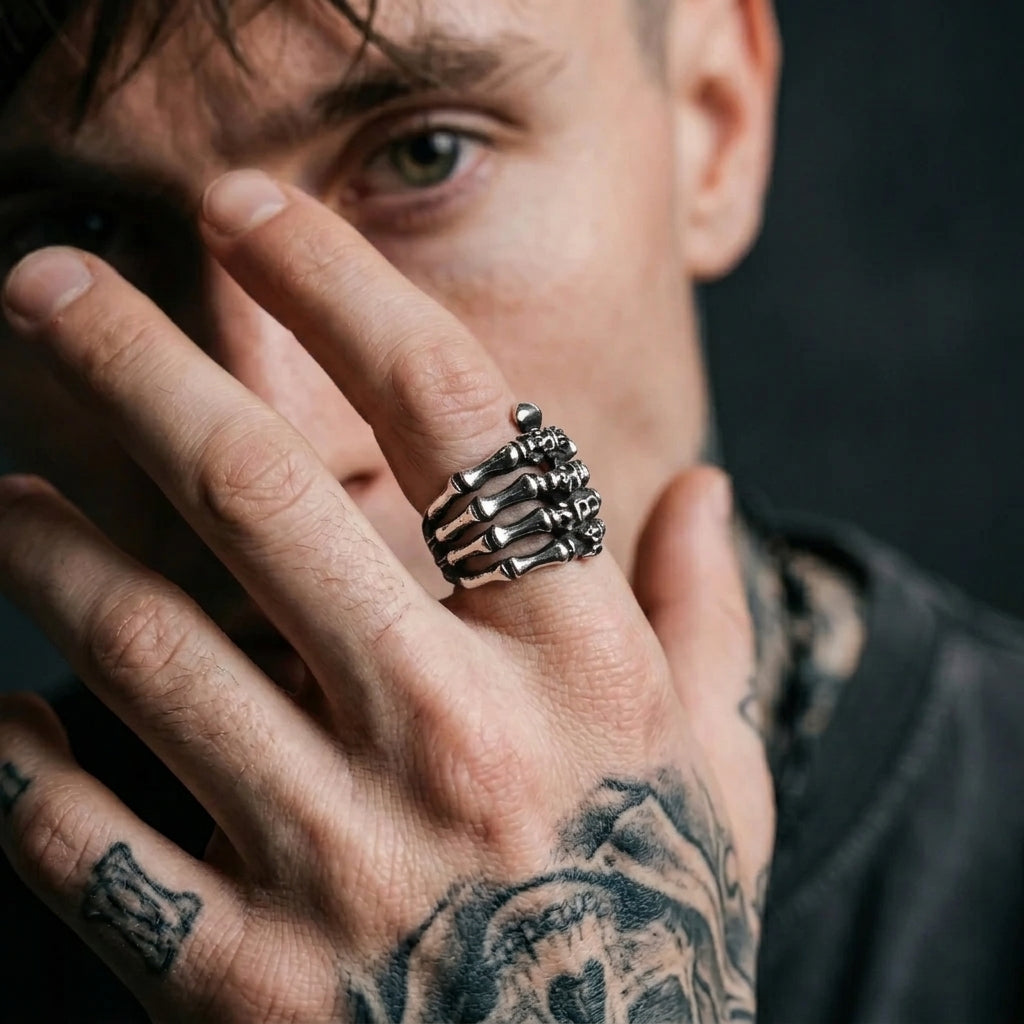 Skeleton Hand Wraparound Ring