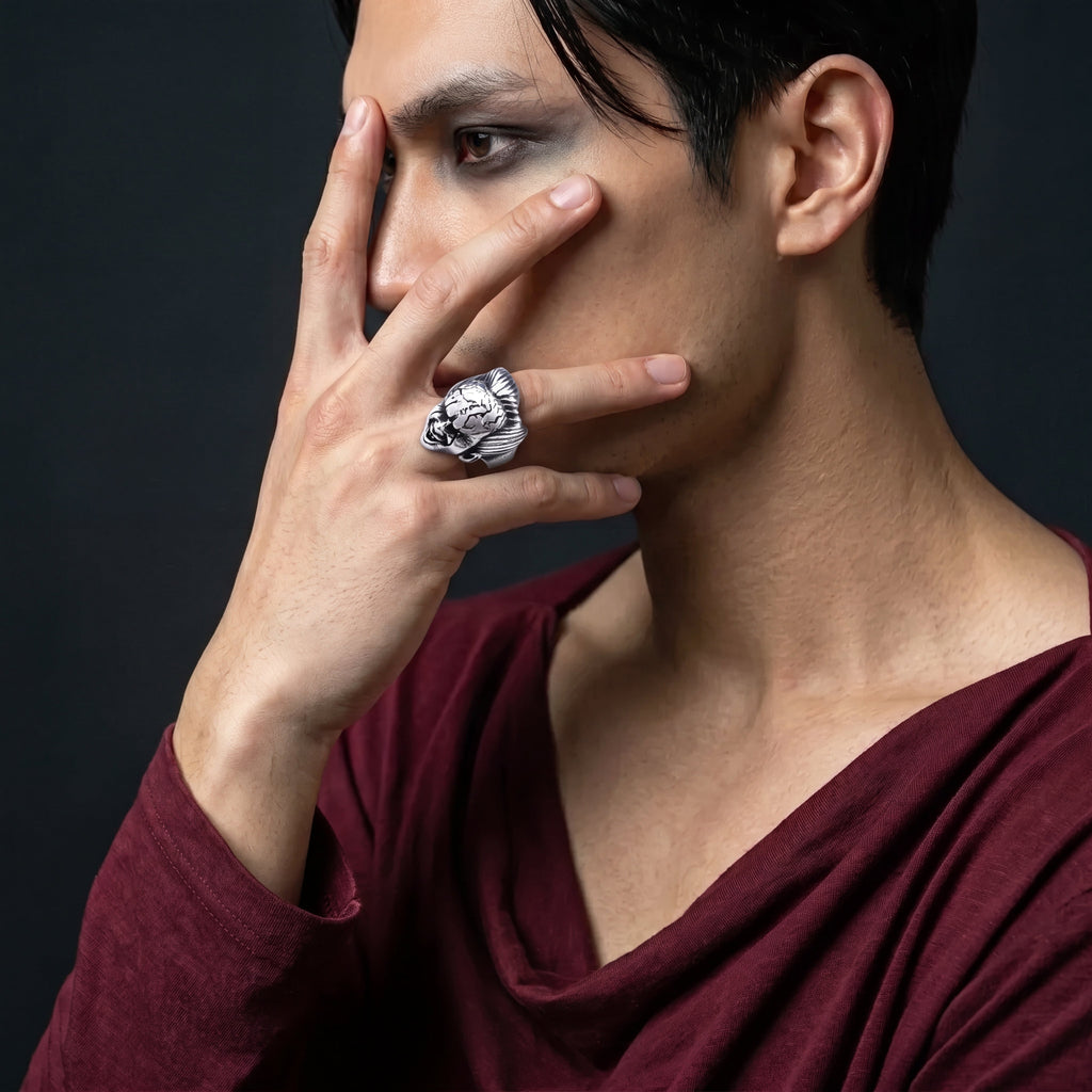Gothic Clown Skull Ring