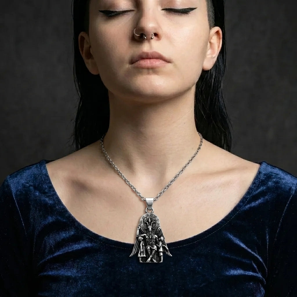 Baphomet Throne Pendant Necklace