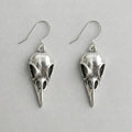Raven Skull Dark Omen Earrings