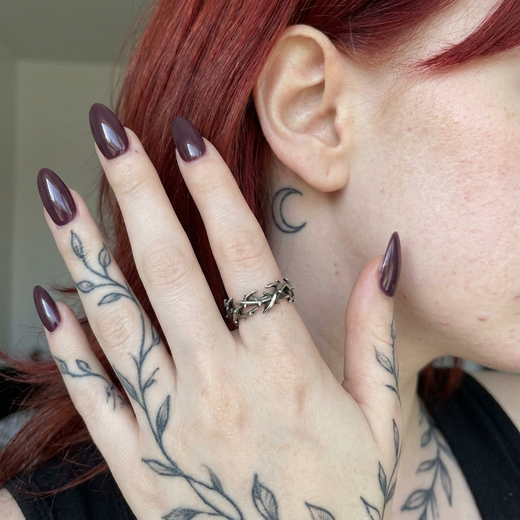 Gothic Thorn Vine Wrap Ring