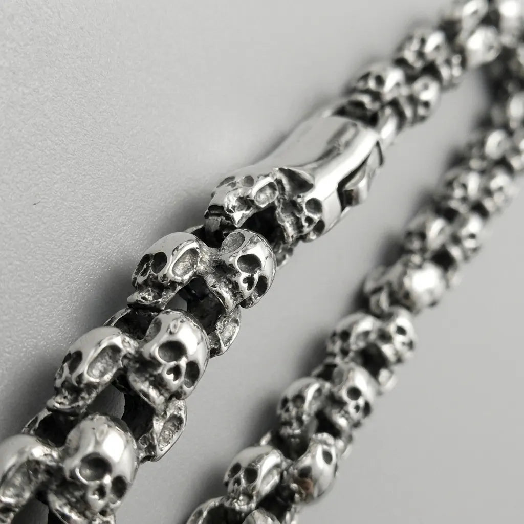 Memento Mori Skull Chain Necklace