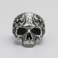 Skull Ring: "Baroque Skull Biker Ring"