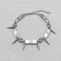 Chokerketting met spiegelstaafjes en hangende punten