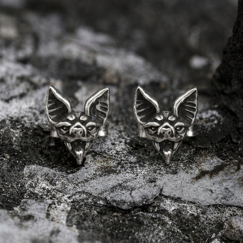 Mystic Bat Stud Earrings