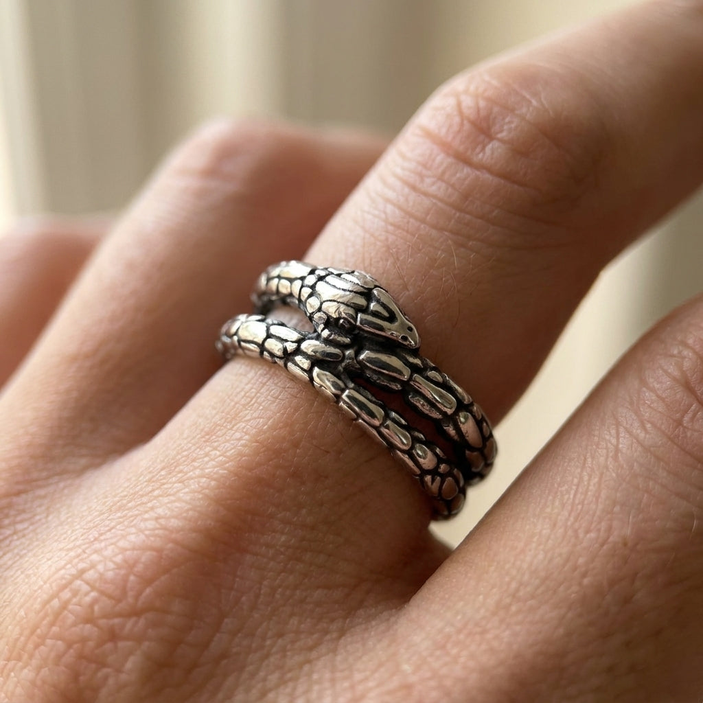 Coiled Serpent Wrap Ring