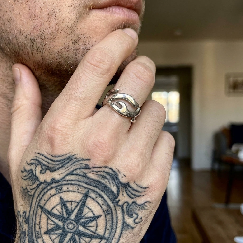 Silver Ember Ring