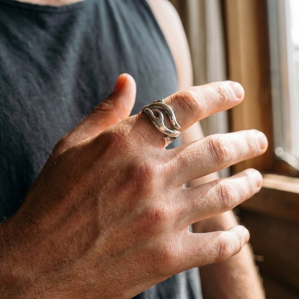 Silver Ember Ring