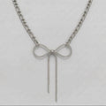 Figaro Chain Snake Bow Lariat Necklace
