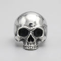 Classic Half-Jaw Skull Wide Band Ring
