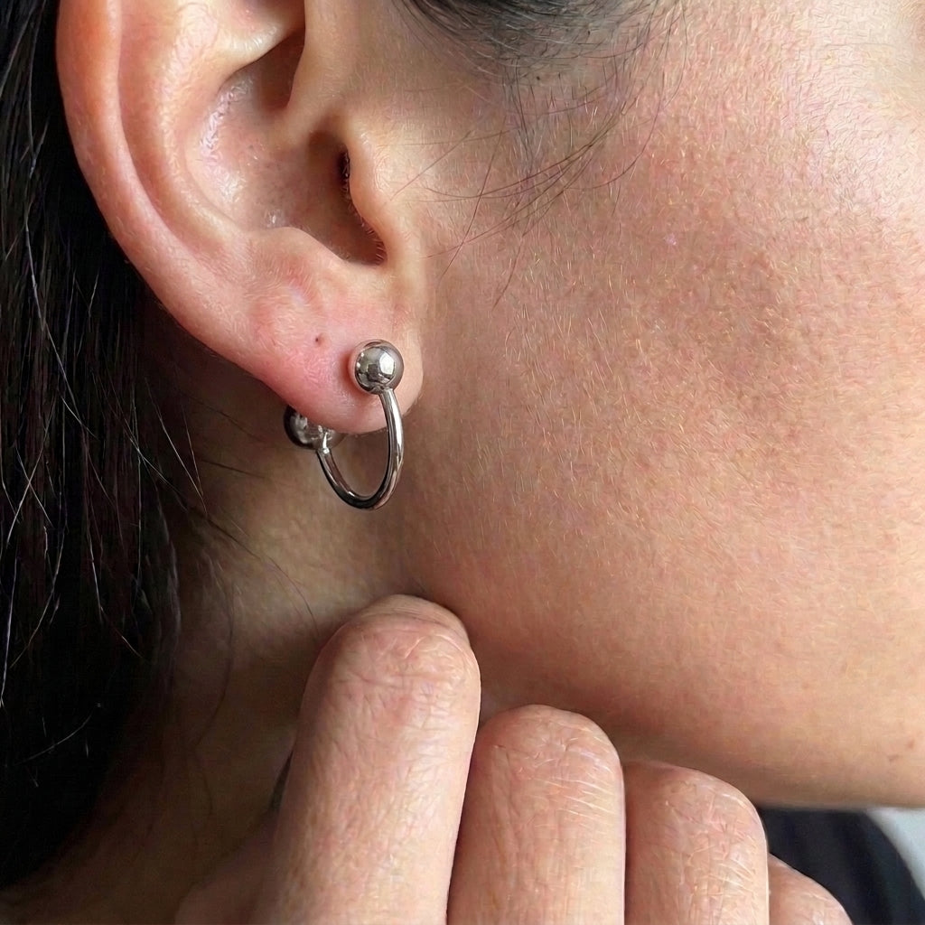 Ball Cluster Hoop Earrings