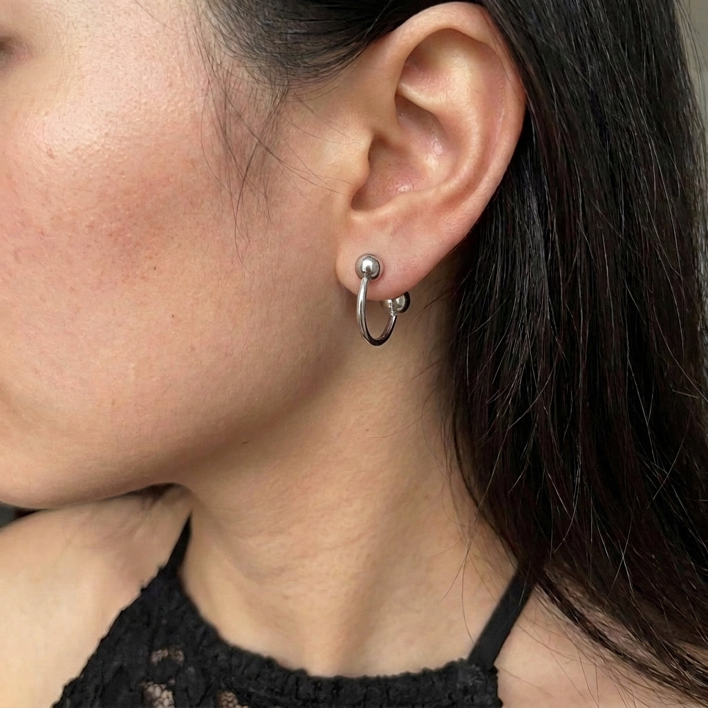 Ball Cluster Hoop Earrings