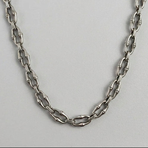 Bamboo Link Chunky Chain Necklace
