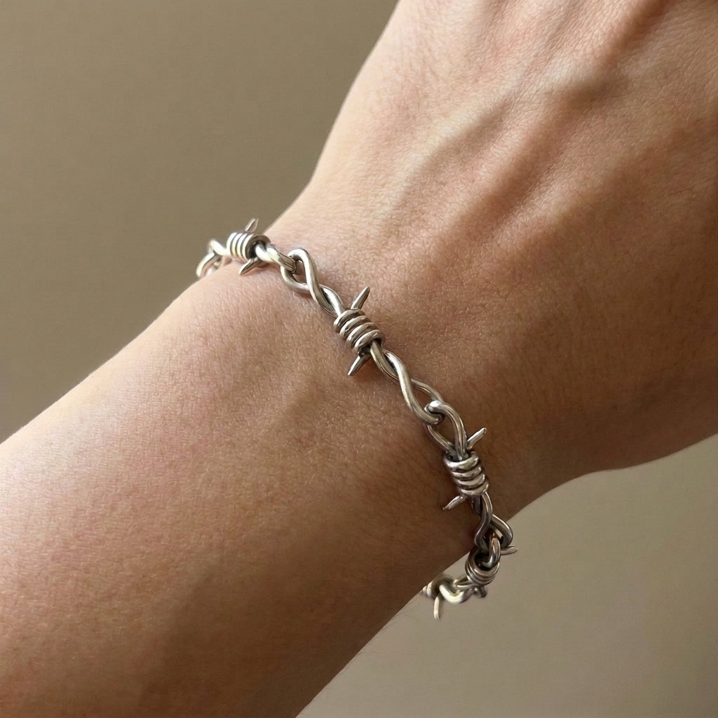 Barbed Wire Chain Bracelet
