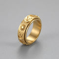 Celestial Sun & Moon Spinner Ring Gold