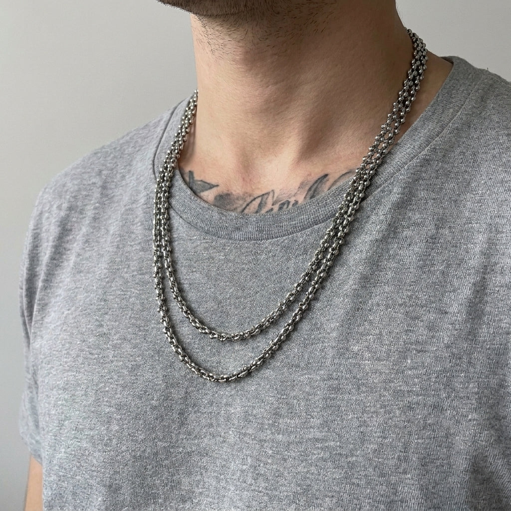 Double Strand Ball & Bar Necklace