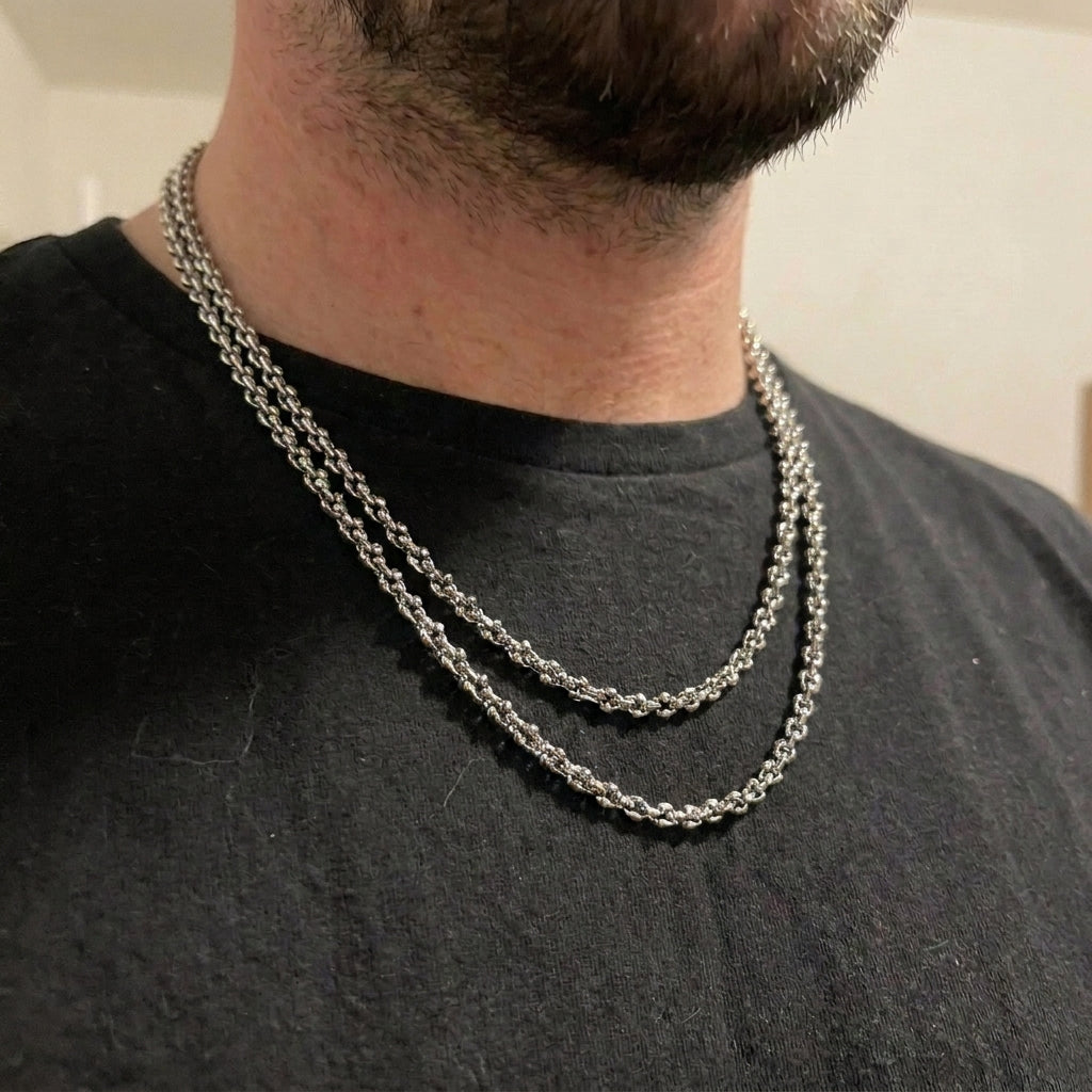 Double Strand Ball & Bar Necklace
