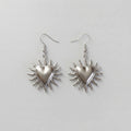 Flaming Sacred Heart Hook Earrings