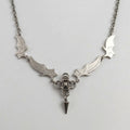 Four Wing Bat Chainmail Spike Necklace