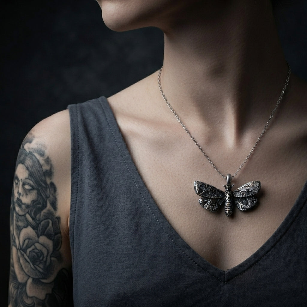 Nightfall Moth Necklace