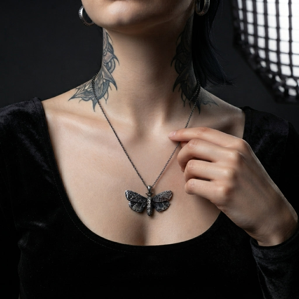 Nightfall Moth Necklace