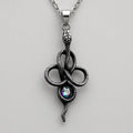 Serpent Knot Gem Necklace