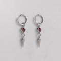 Ruby Spike Drop Earrings