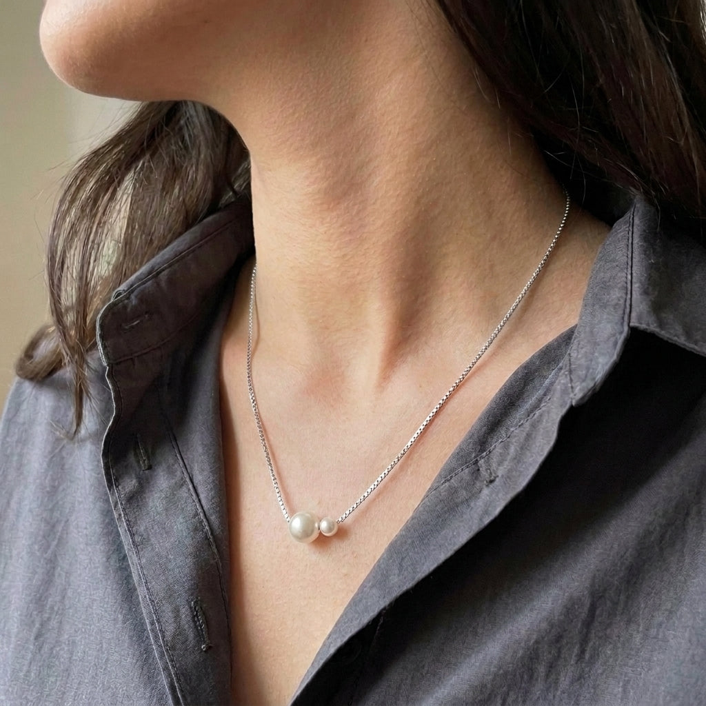 Crystal Marquise & Dagger Cross Mixed Chain Necklace
