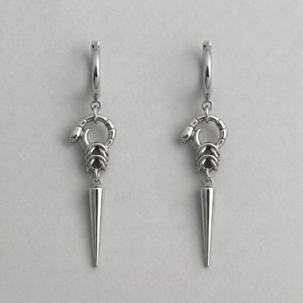 Serpent Head Spike Earrings