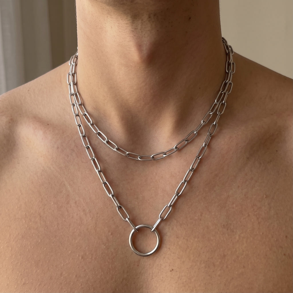 Void Loop Layered Chain Necklace