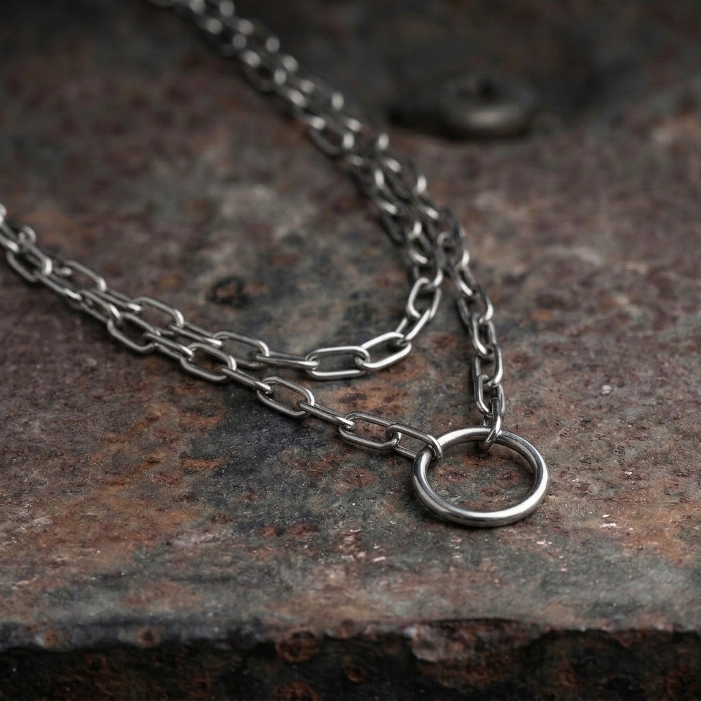 Void Loop Layered Chain Necklace
