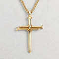 Nail Cross Pendant Gold Necklace