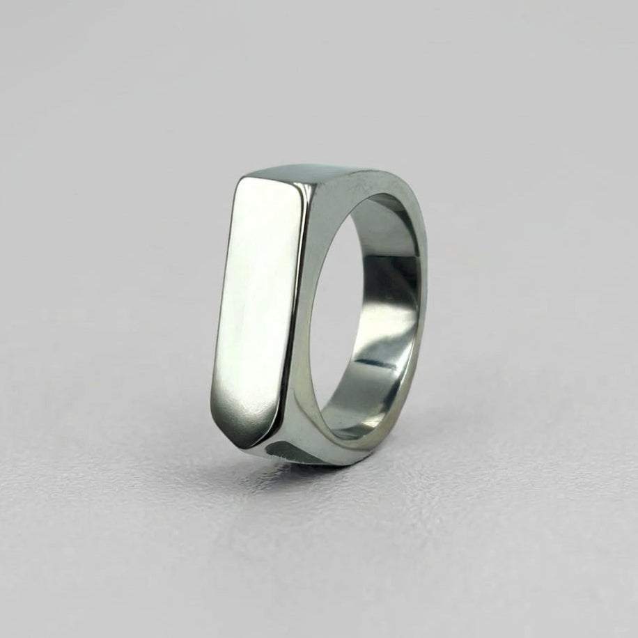Polished Rectangle Signet Ring