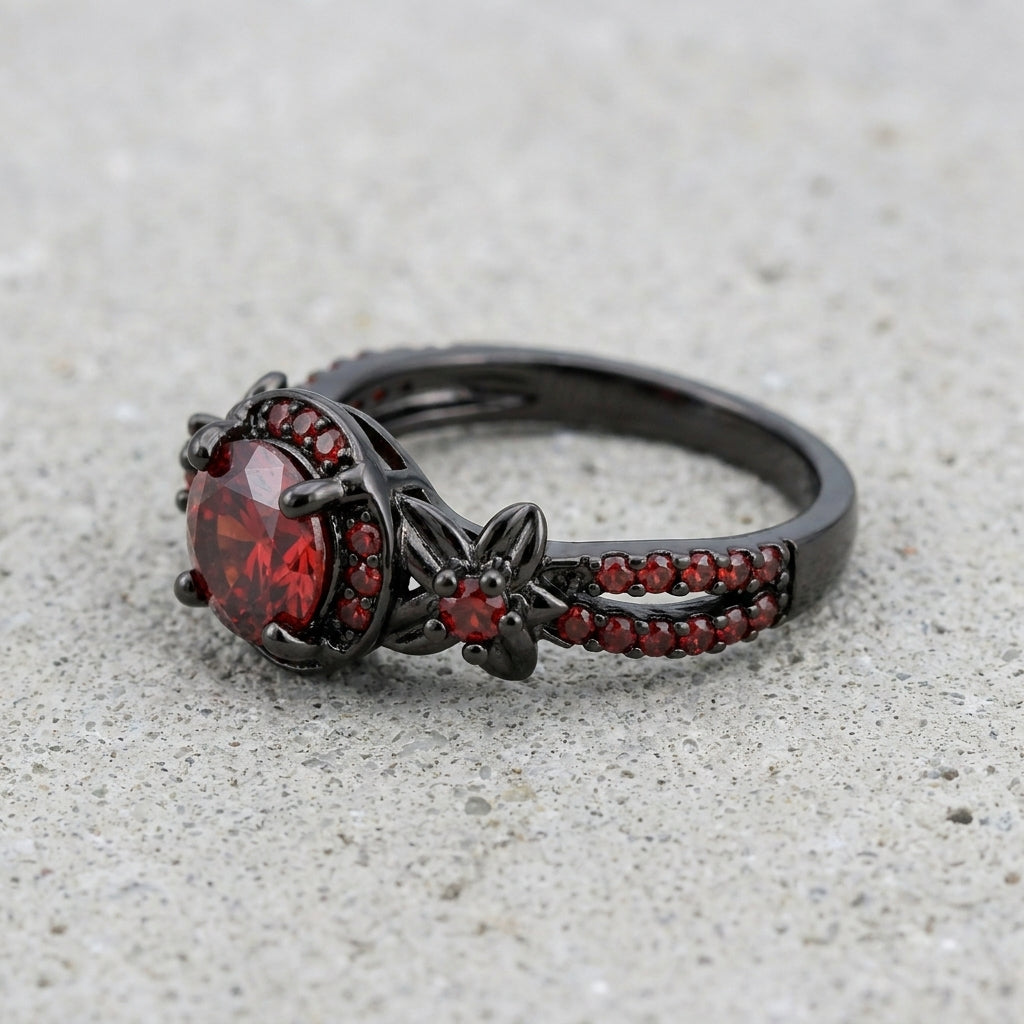 Crimson Crown Ring