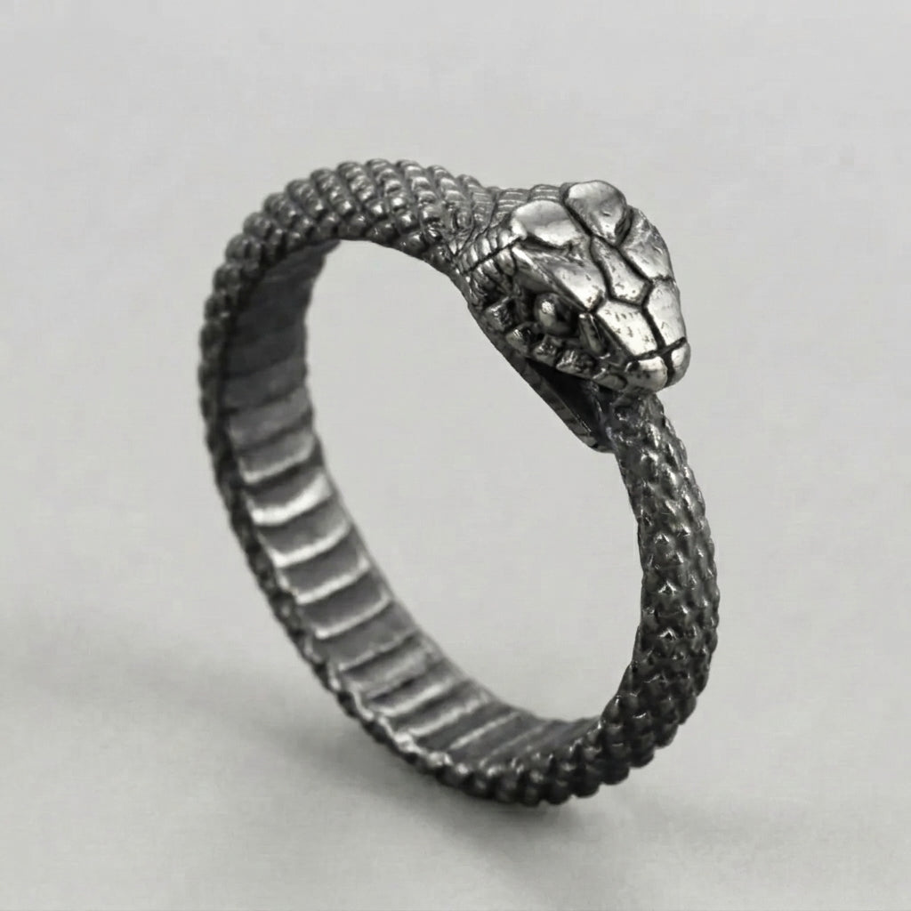 Ouroboros Coiled Serpent Ring
