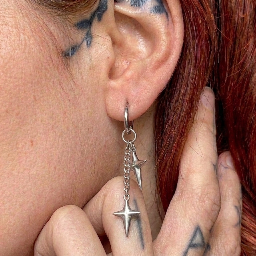Mismatched Spike & Star Earrings