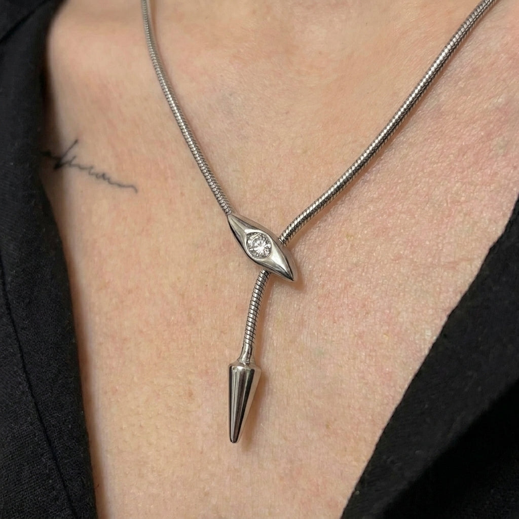 Spike Drop Lariat Necklace