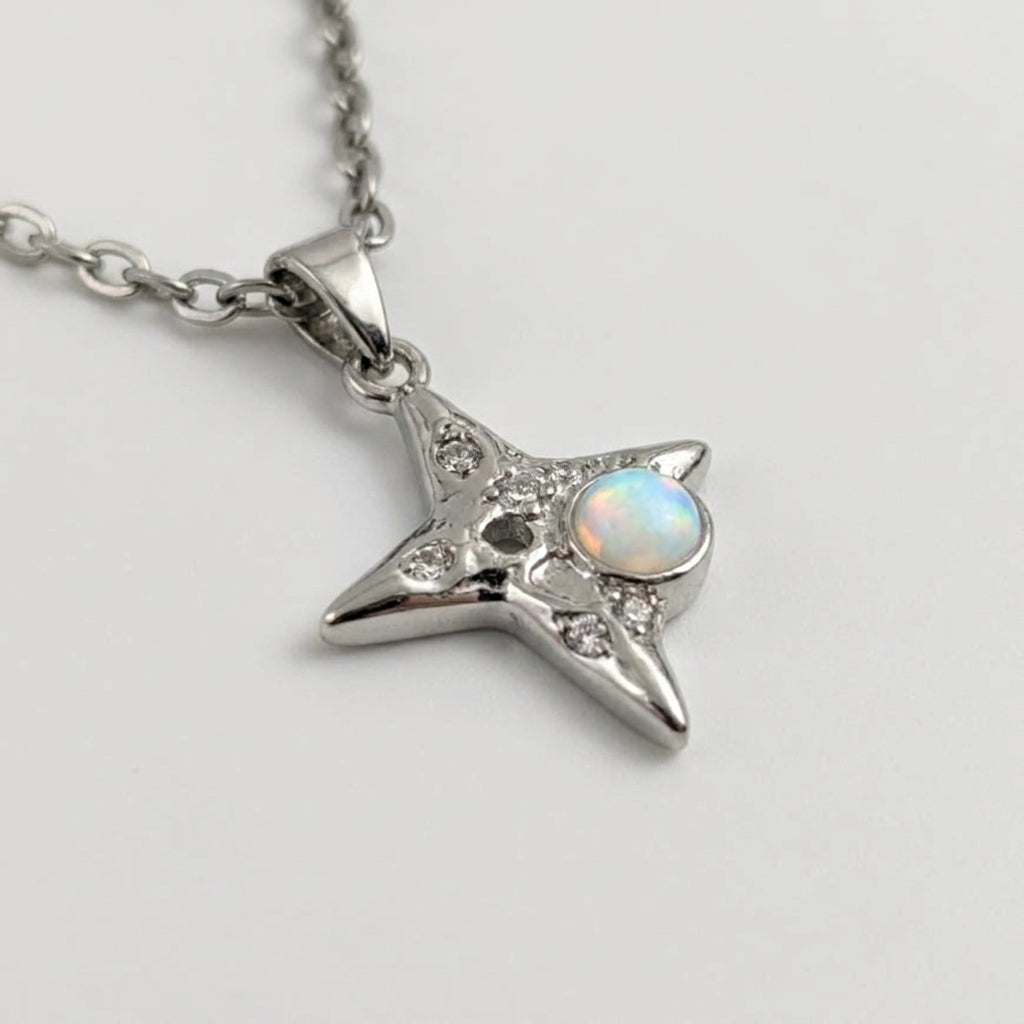 Opal Star Pendant Necklace