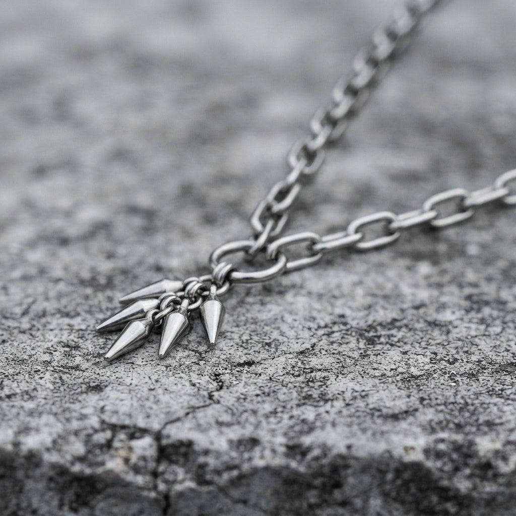 Spike Cluster Drop Necklace