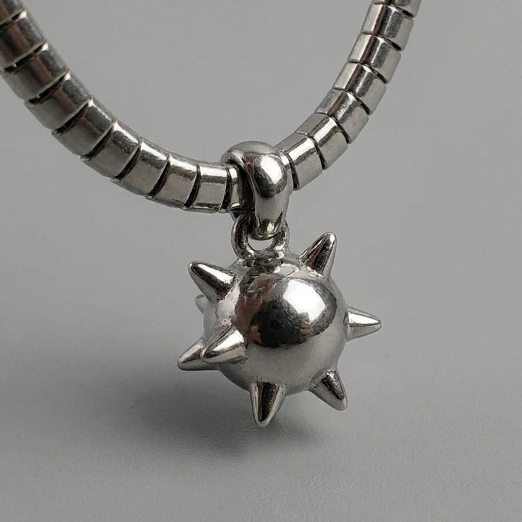 Spiked Mace Pendant Necklace