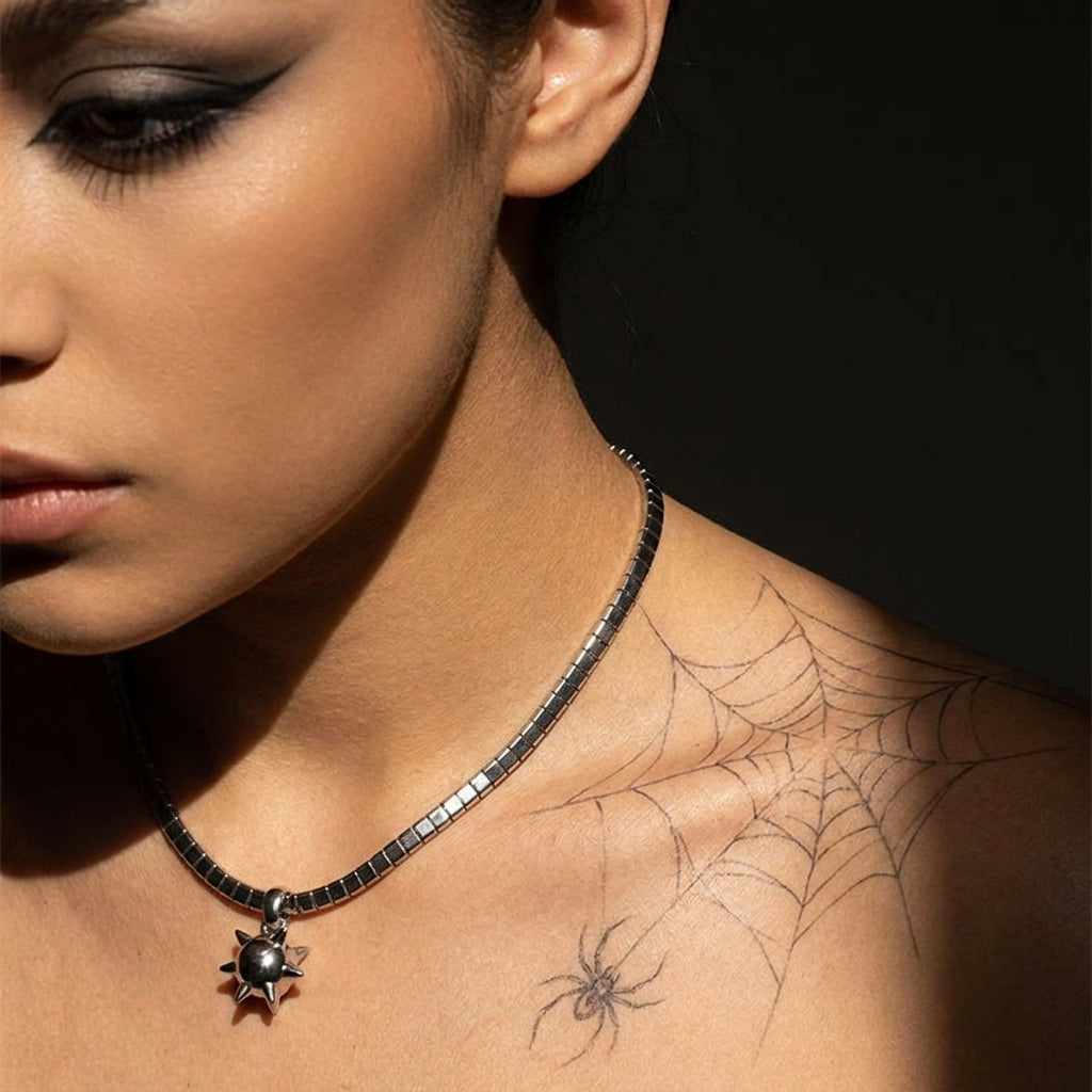 Spiked Mace Pendant Necklace