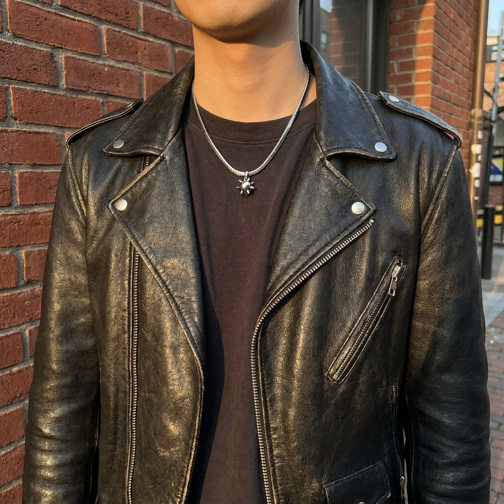 Spiked Mace Pendant Necklace