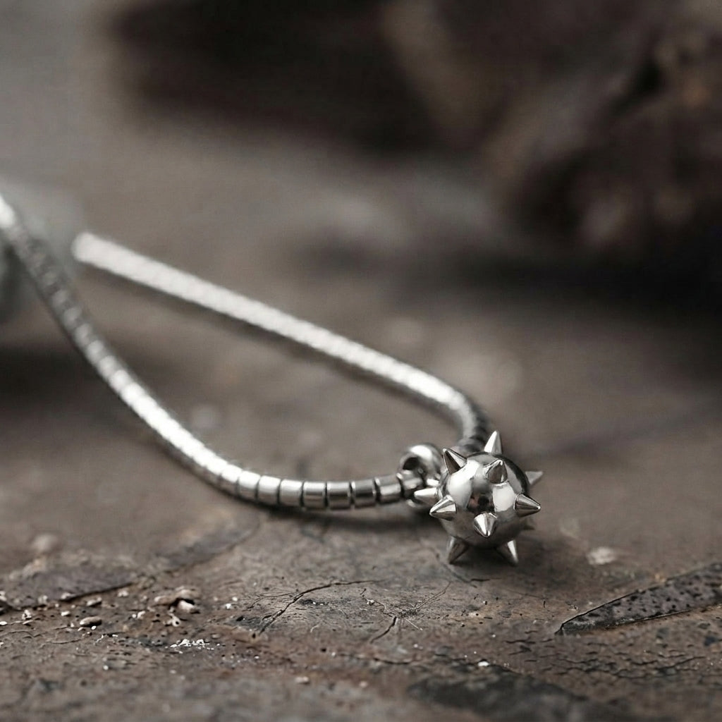 Spiked Mace Pendant Necklace