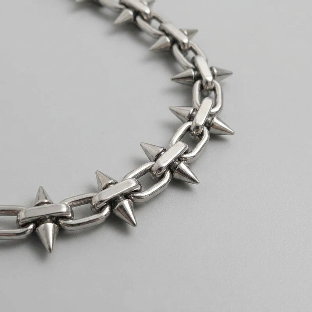 Spiked Tube Chain Necklace